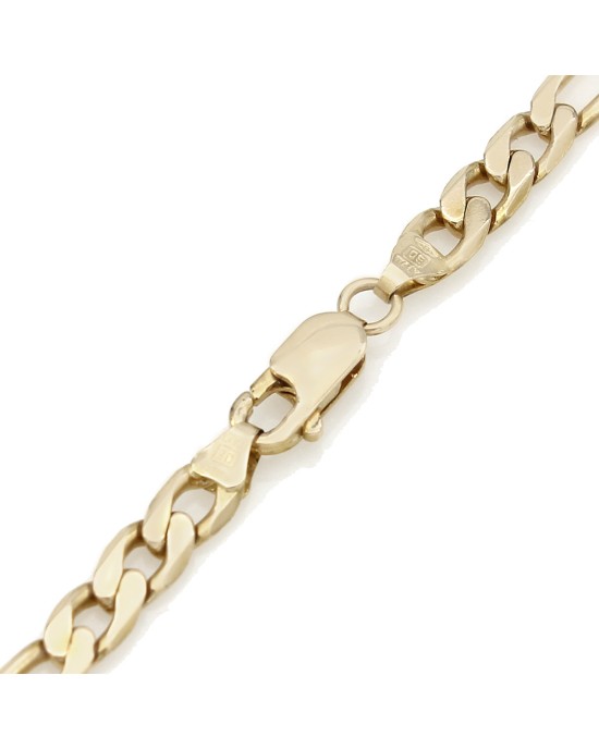 Figaro Link Chain Necklace in Yellow Gold